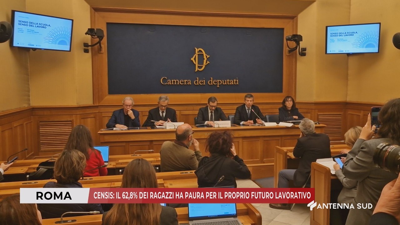 07 FEBBRAIO 2026 - ROMA - CENSIS: IL 62,8% DEI RAGAZZI HA PAURA PER IL PROPRIO FUTURO LAVORATIVO