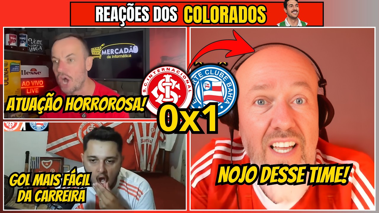 REACT DA REVOLTA COLORADA! REACT INTER PERDE EM CASA PARA O BAHIA 1x0 E TORCIDA FICA INDIGNADA!