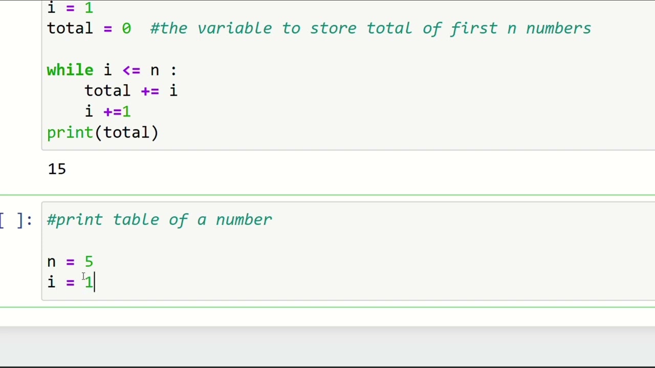Basic codes using while loop in python 