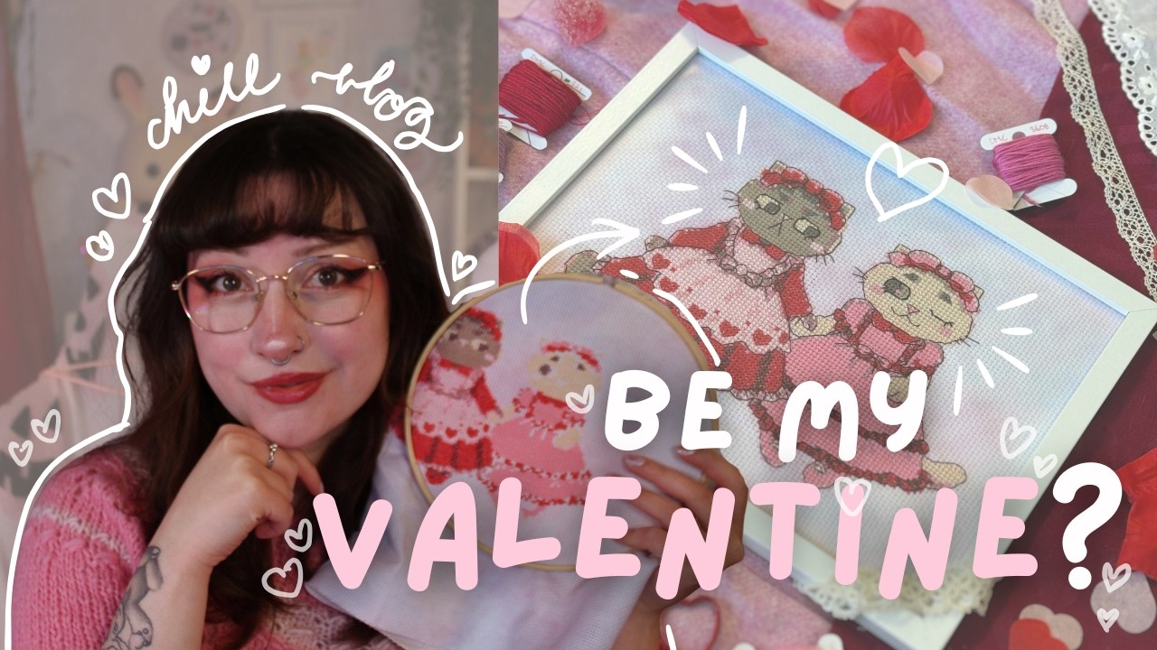Working On My Valentine's Day Project While We Chat ♥ | Cozy & Chill Crafting Vlog - Shaiyeh