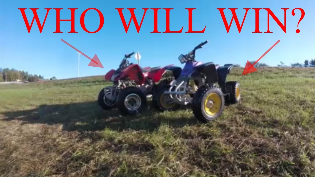 Yamaha Blaster VS Honda 250EX - Drag Race