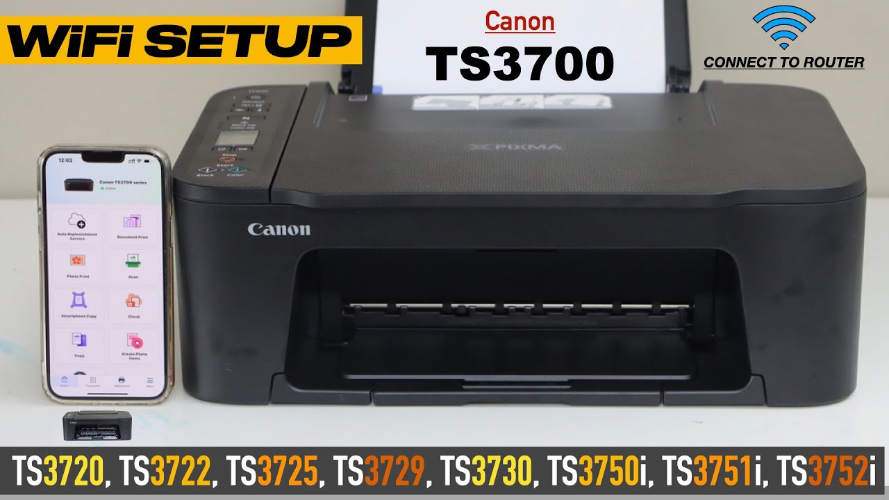 Canon TS3700 WiFi Setup, Connect To Wireless Network, Add In Canon Print App !!