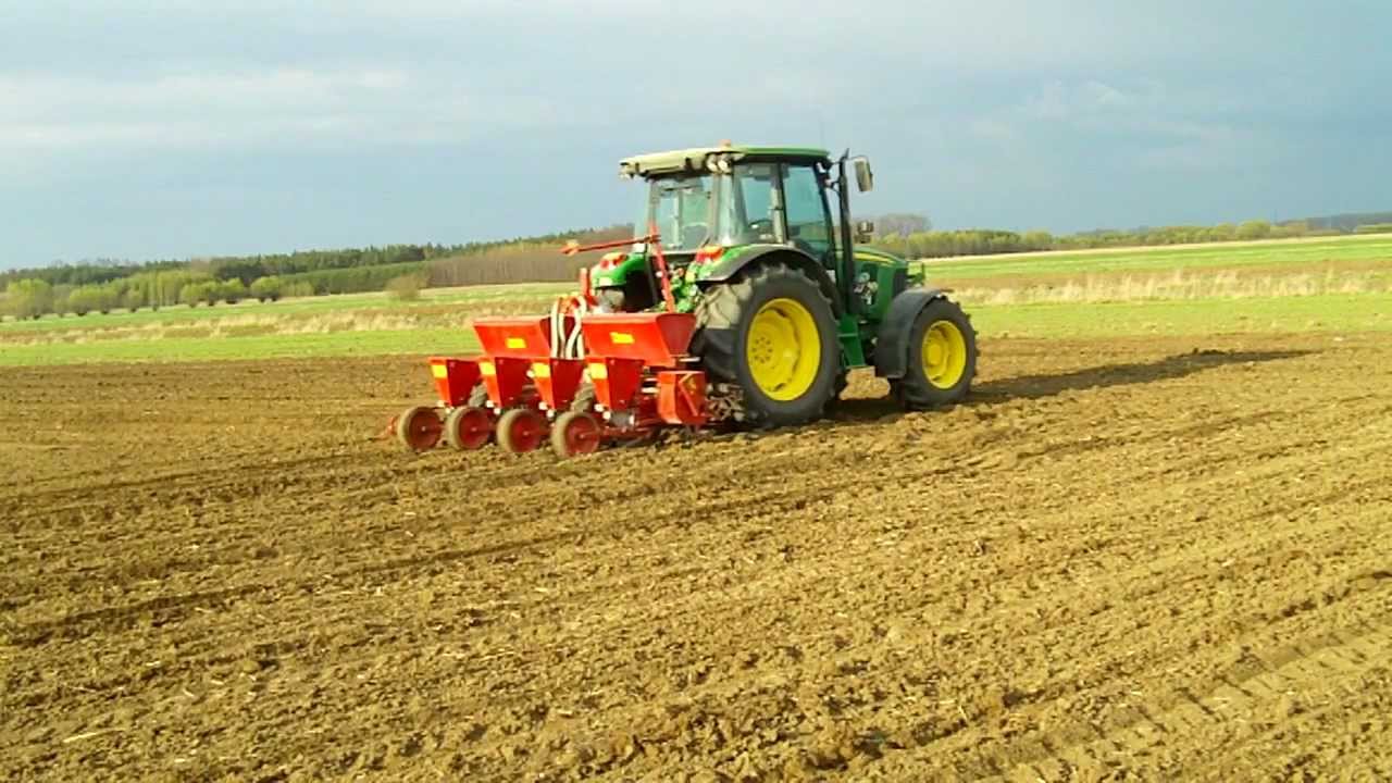 Wiosna - Siew Kukurydzy 2012 cz. 4 \\John deere 5100r, Mf 255, Becker//