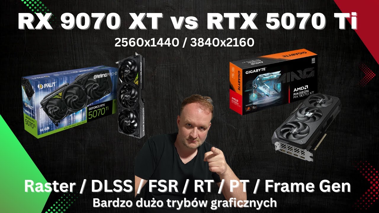 RX 9070 XT czy RTX 5070 Ti? Testy w Grach | Raster, RT, PT, DLSS , FSR , FG, mFG . Omówienie tematu