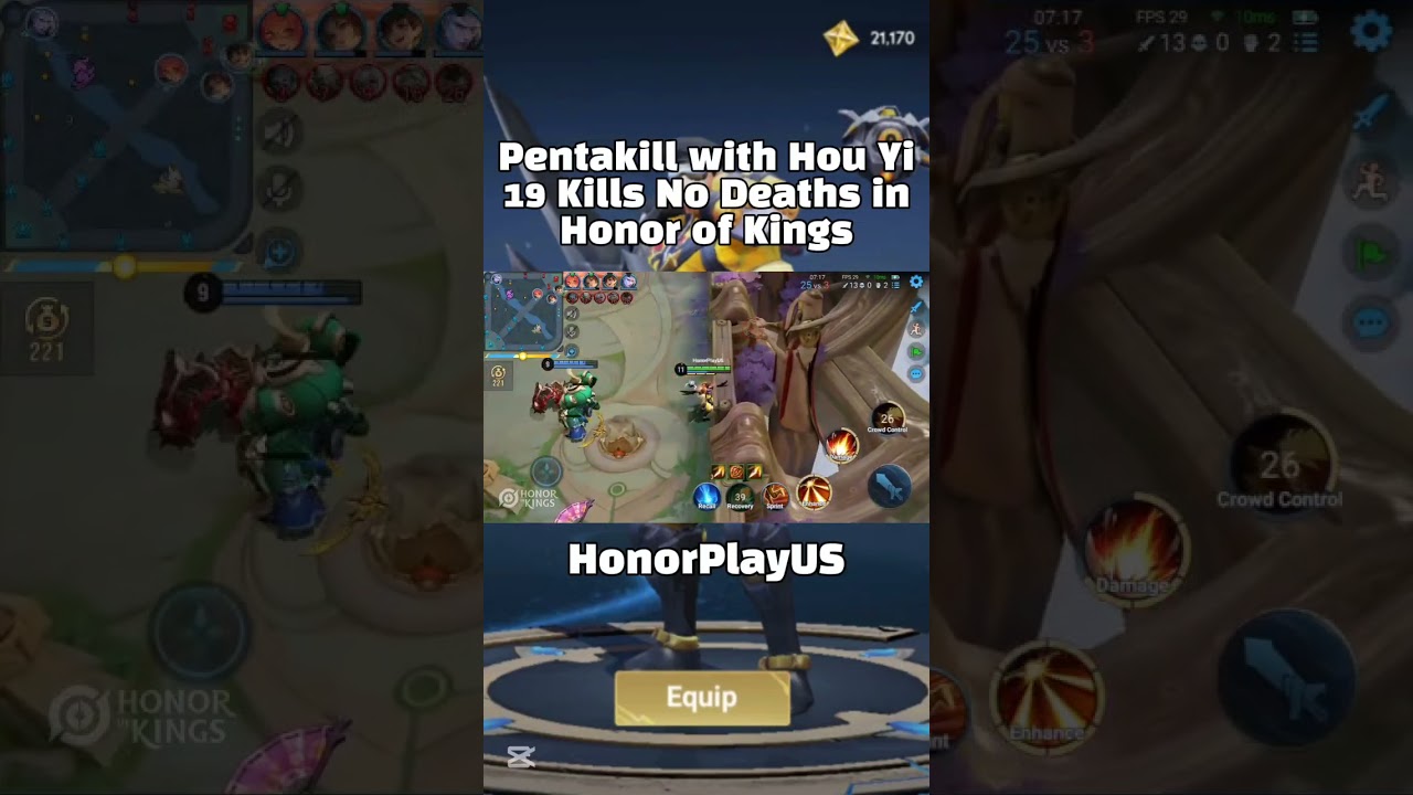 : Hou Yi&rsquo;s Epic 19 Kills &ndash; Honor of Kings Insane Moment
