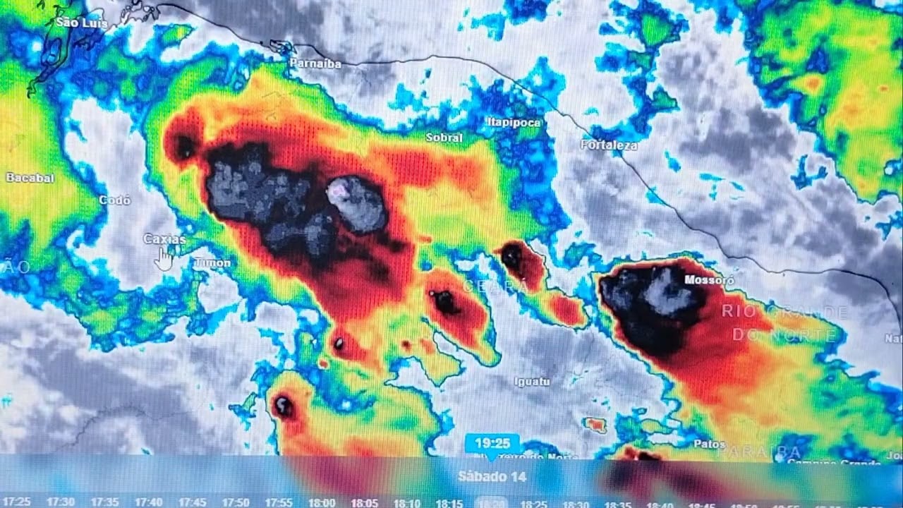 GRANDES FORMAÇÕES DE CHUVA ESPALHADAS NA REGIÃO NORDESTE.