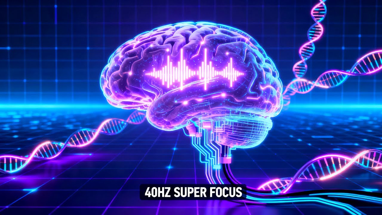 40Hz Gamma Waves for Mental Energy | Binaural Beats to Help You Focus, Retain and Learn Better