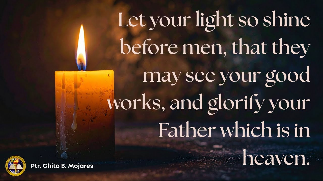 Let your life shine openly so that people notice your good deeds and give glory to God in heaven.