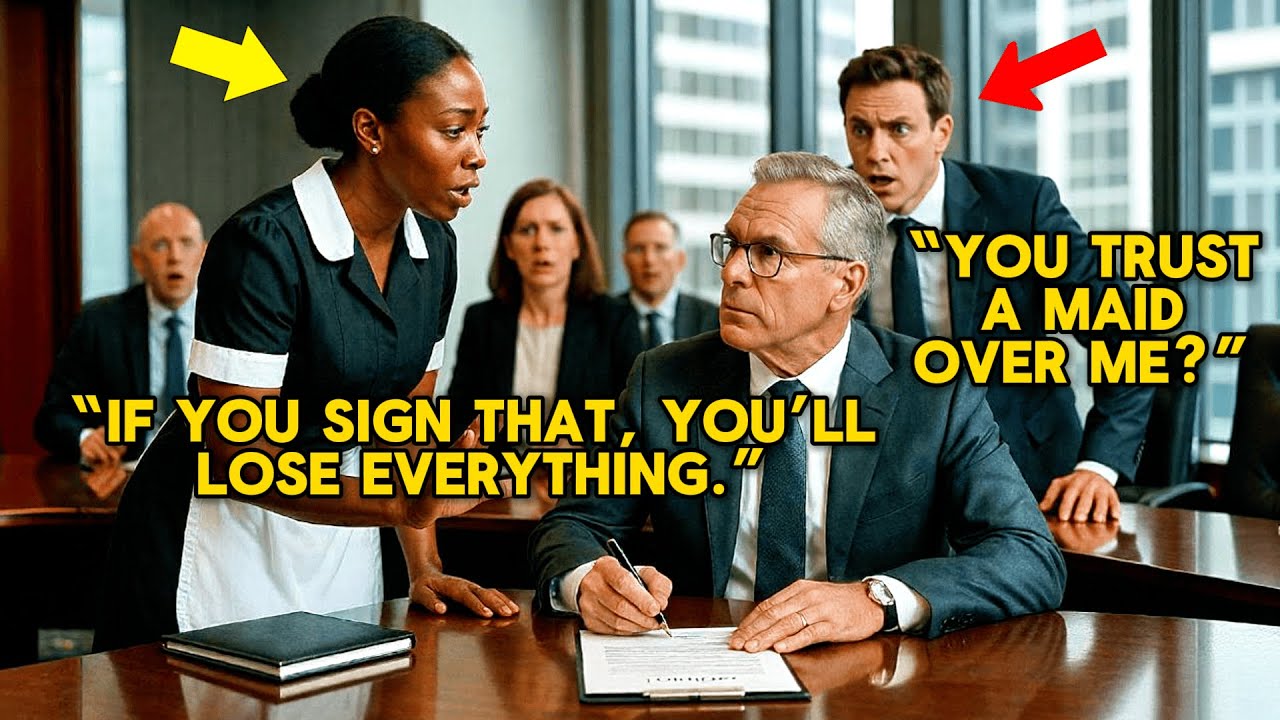 “That’s the Wrong Contract,” the Black Maid Whispered… Right Before the CEO Signed a $100M Scam