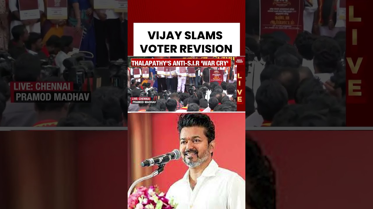 TVK Protests Voter Revision in Tamil Nadu; Vijay Clashes with DMK, BJP Over SIR Process #vijay