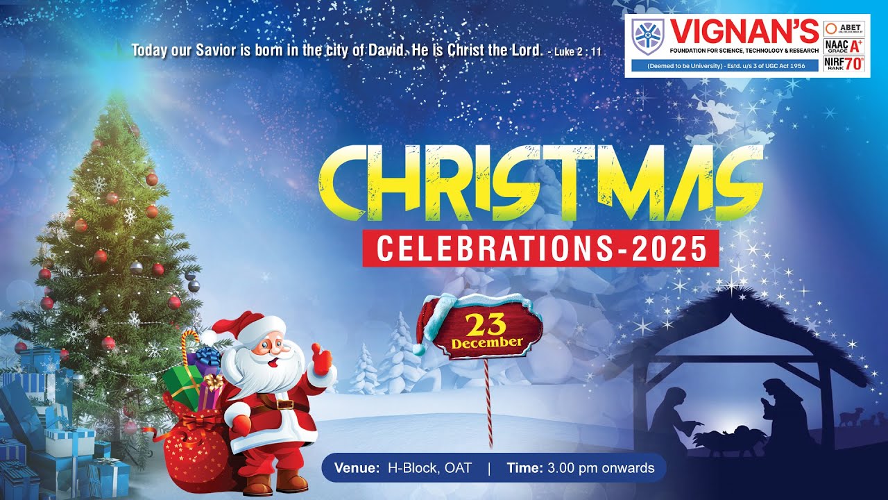 Semi-Christmas Celebrations at Vignan’s University | Faith, Unity & Culture