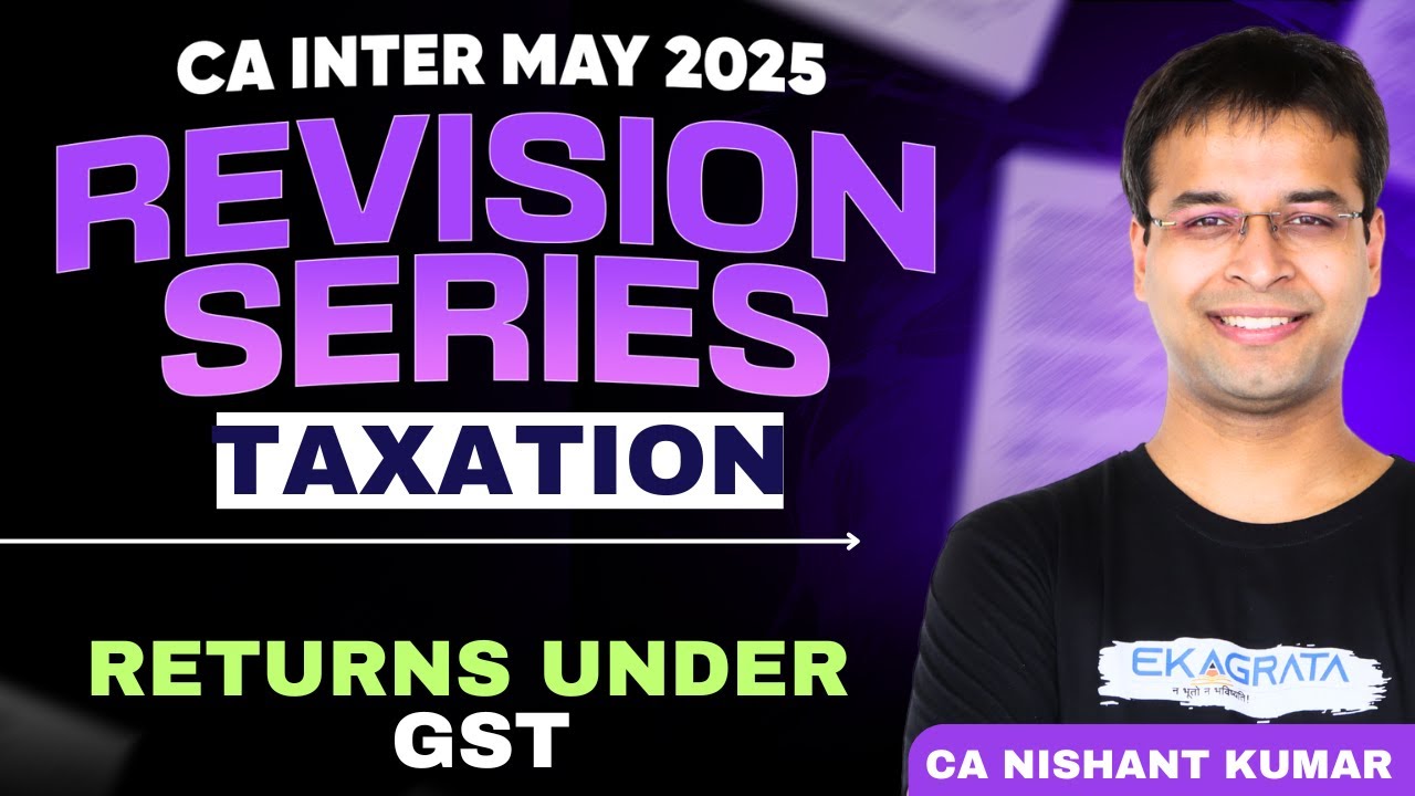 Returns Under GST | CA Inter Taxation GST Revision | CA inter May 25 | By CA Nishant Kumar