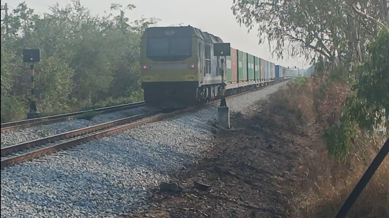 ข.ยางพาราที่ 559 แหลมฉบัง-หนองคาย D:CSR5108🚆ผ่านกม.99#รถไฟไทย #รถไฟสายตะวันออก #รถไฟสินค้า 