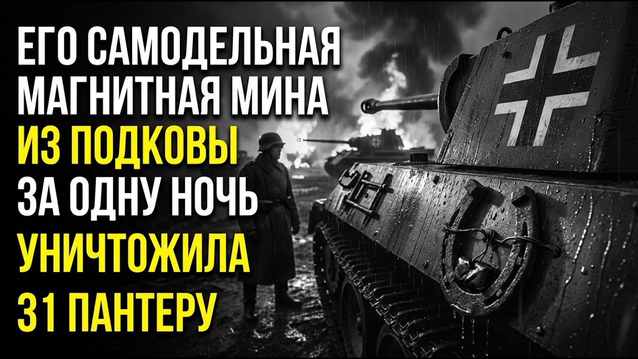 Одна подковообразная мина превратила роту из 31 «Пантеры» в ровный ряд дымящихся могил из стали.