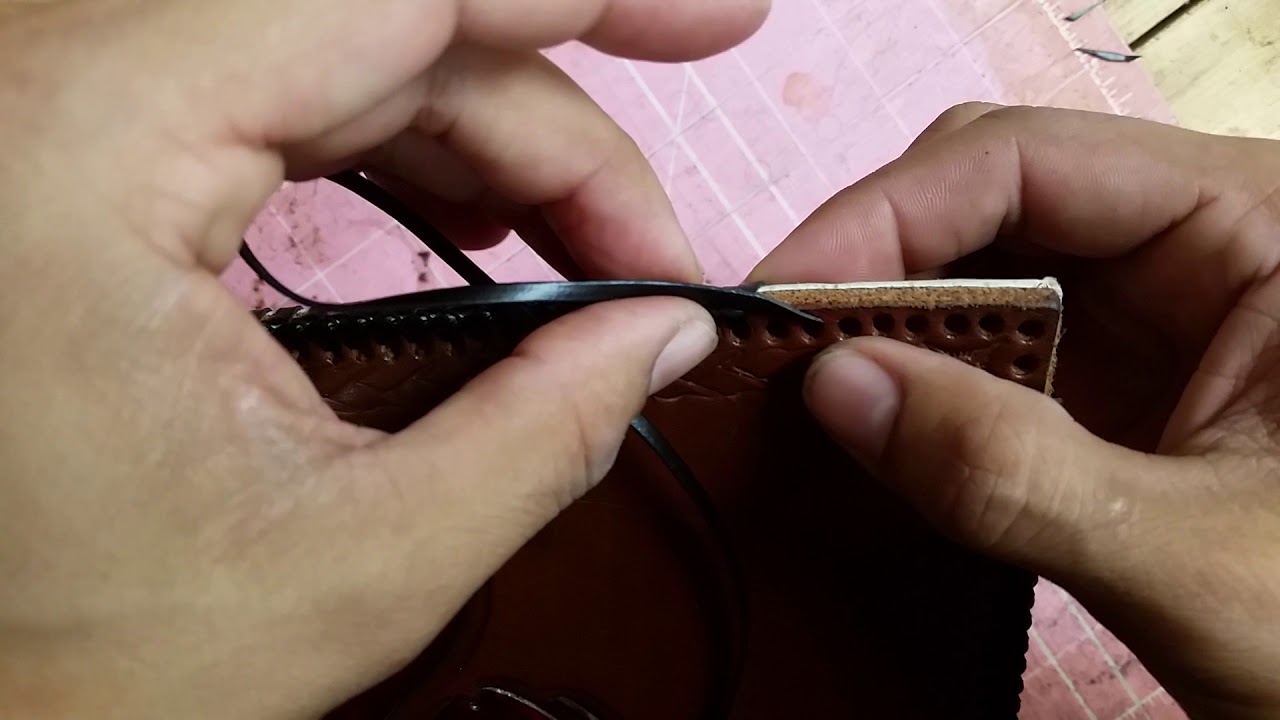 Leather craft : double loop stitch-NO Needle