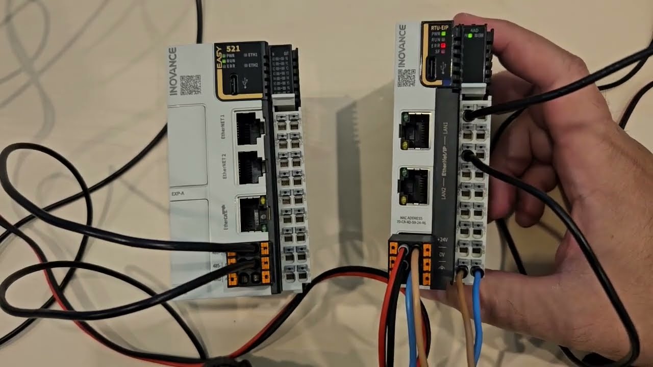 ПЛК Inovance, модуль GL20-RTU-EIP, протоколы ModbusTCP, Ethernet/IP, OPCUa на одном интерфейсе