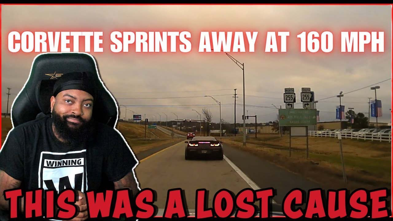 BLACKED OUT CORVETTE DOES THE DASH ON STATE POLICE (REACTION)