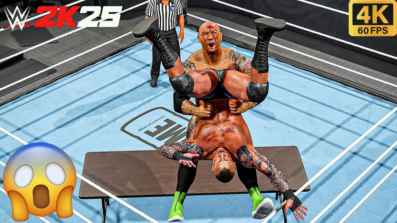 WWE 2K25 - Randy Orton vs. Batista - No Holds Barred Match [4k60]