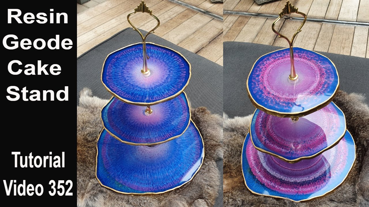 Resin Geode Cake Stand/ Start to Finish/ EASY to Make