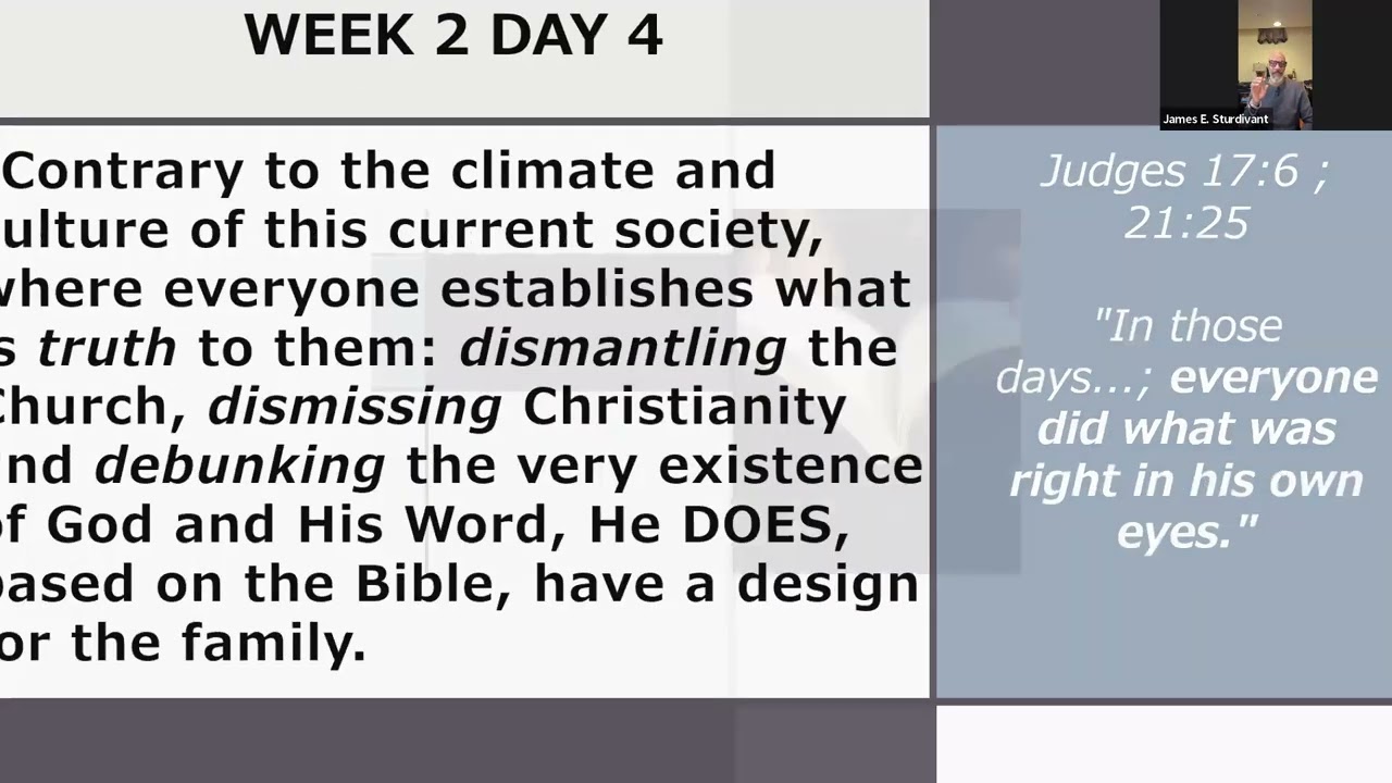 FAITH UNITED MINISTRIES' NIGHTLY TEACHING                                             WEEK 2 DAY 4