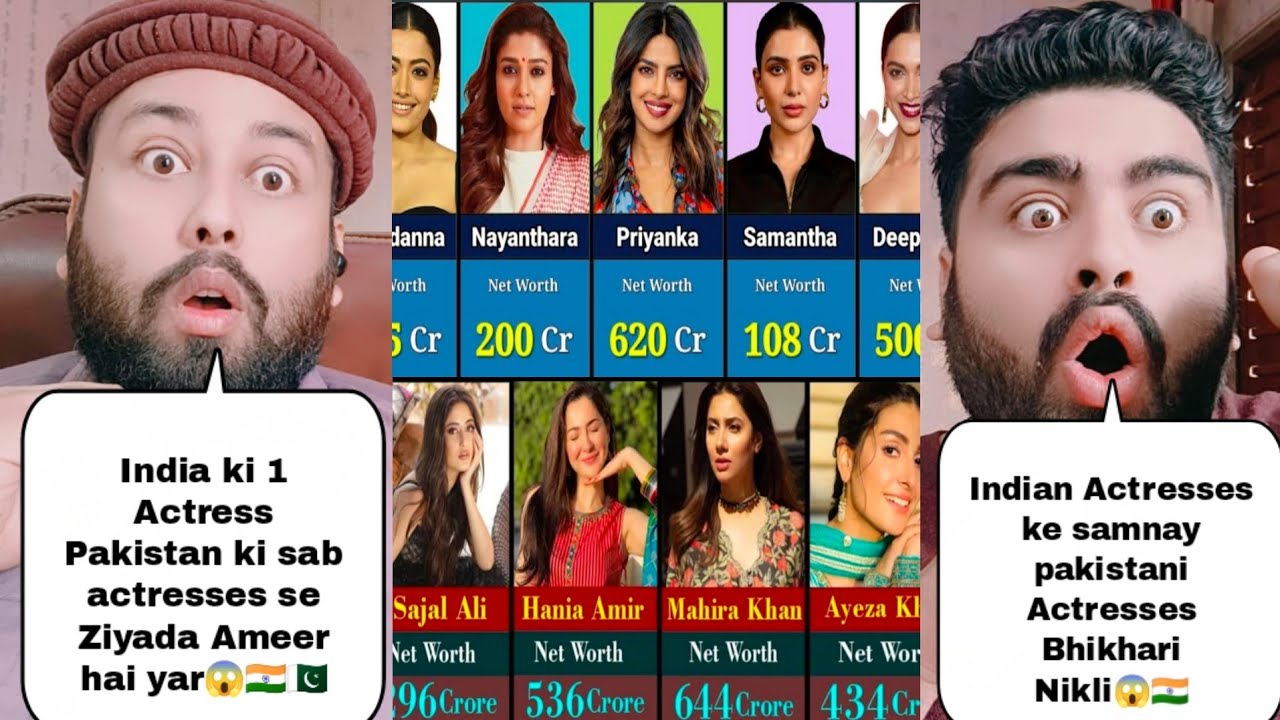 Indian Actresses Net Worth Vs Pakistani Actresses Net Worth