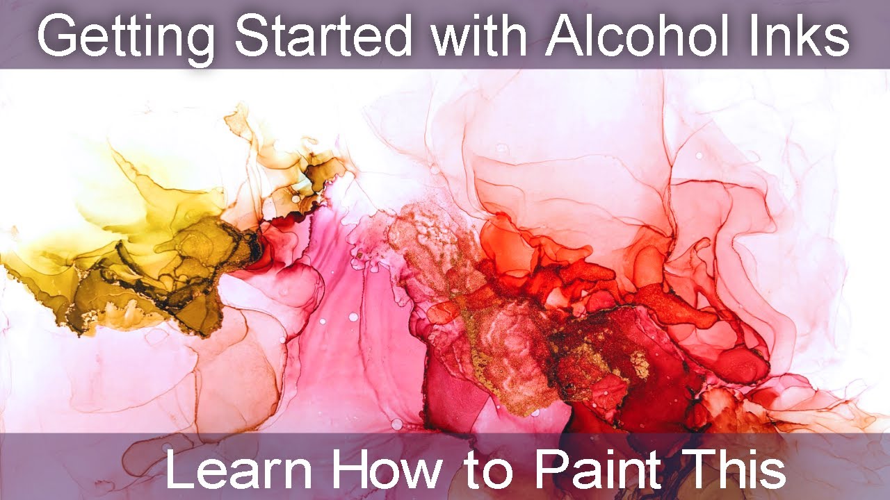 ALCOHOL INK PAINTING DEMO ON YUPO PAPER In 4K - What you need to Paint - Alcohol Ink for Beginners.