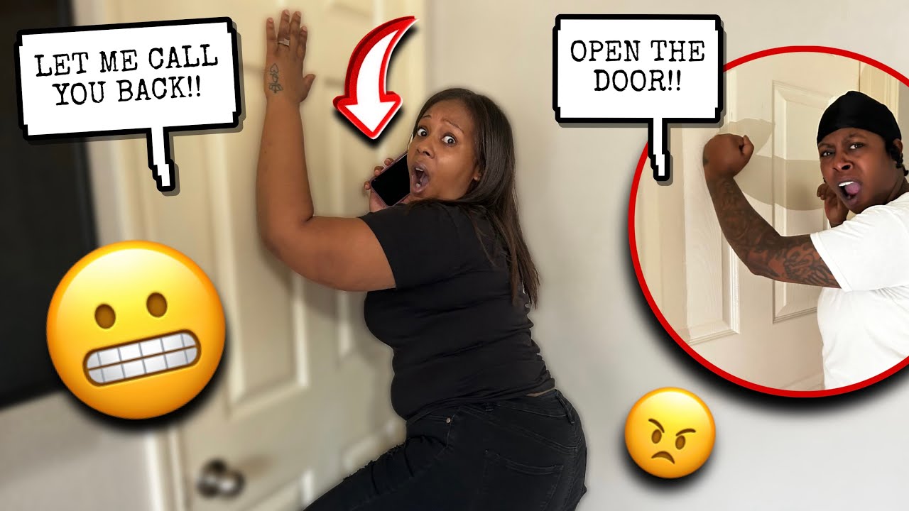 LOCKING MY WIFE OUT THE DOOR THEN CALLING MY “EX” PRANK!!