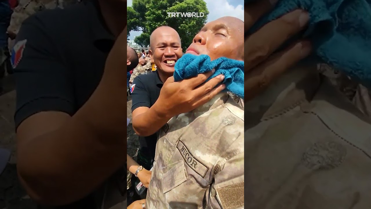 Families reunite with soldiers-in-training prohibited from interacting