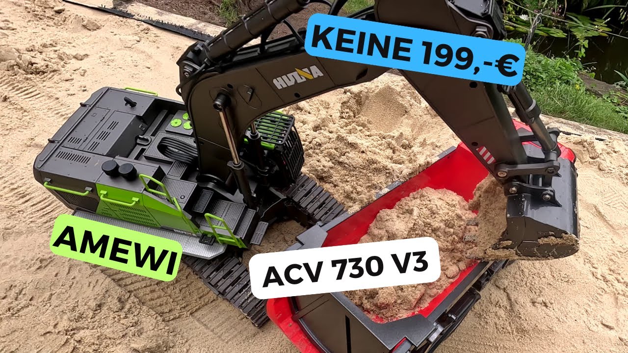 Amewi ACV 730 V3 Raupenbagger im RC Test mit Unboxing   Wird der Bagger uns begeistern