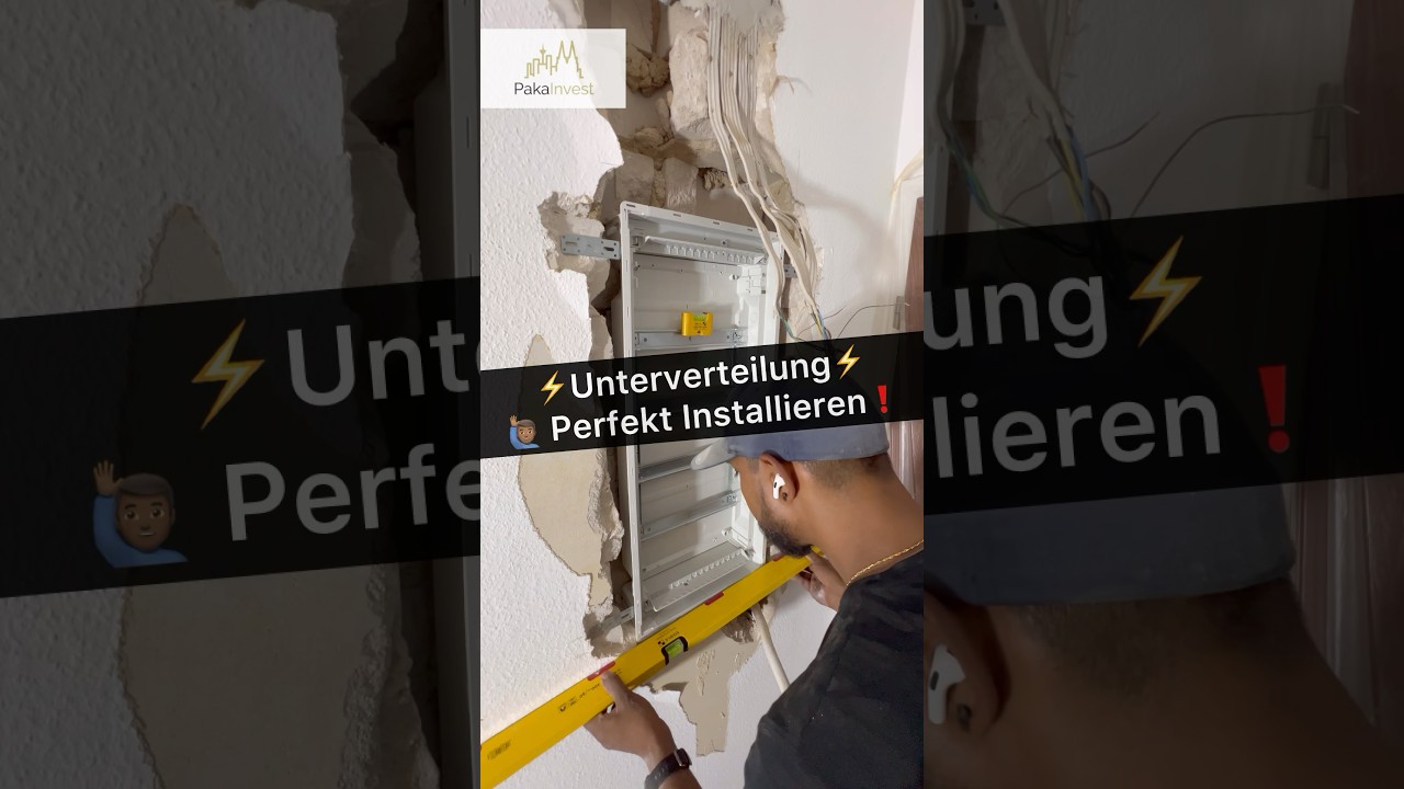 ⚡️Unterverteilung richtig montieren ⚡️ #elektriker #handwerk #strom #baustelle #elektrik #kabel #diy
