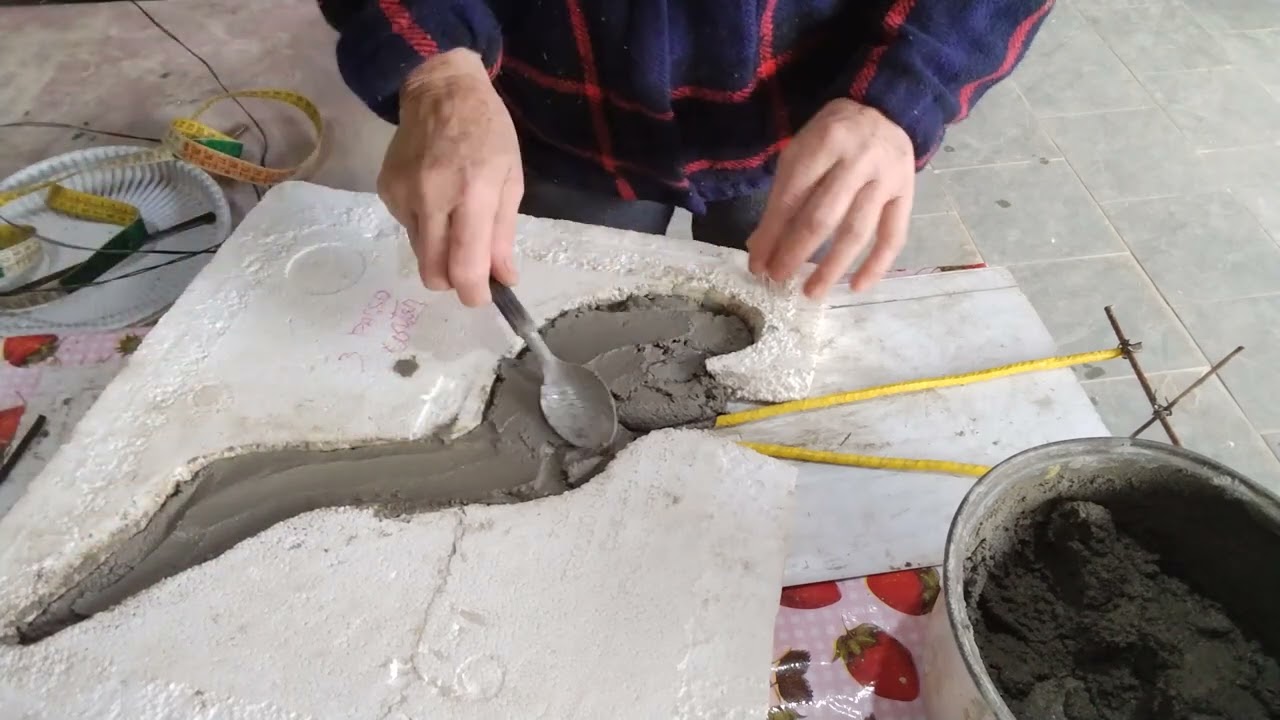 como fazer o corpinho da garça no molde de isopor