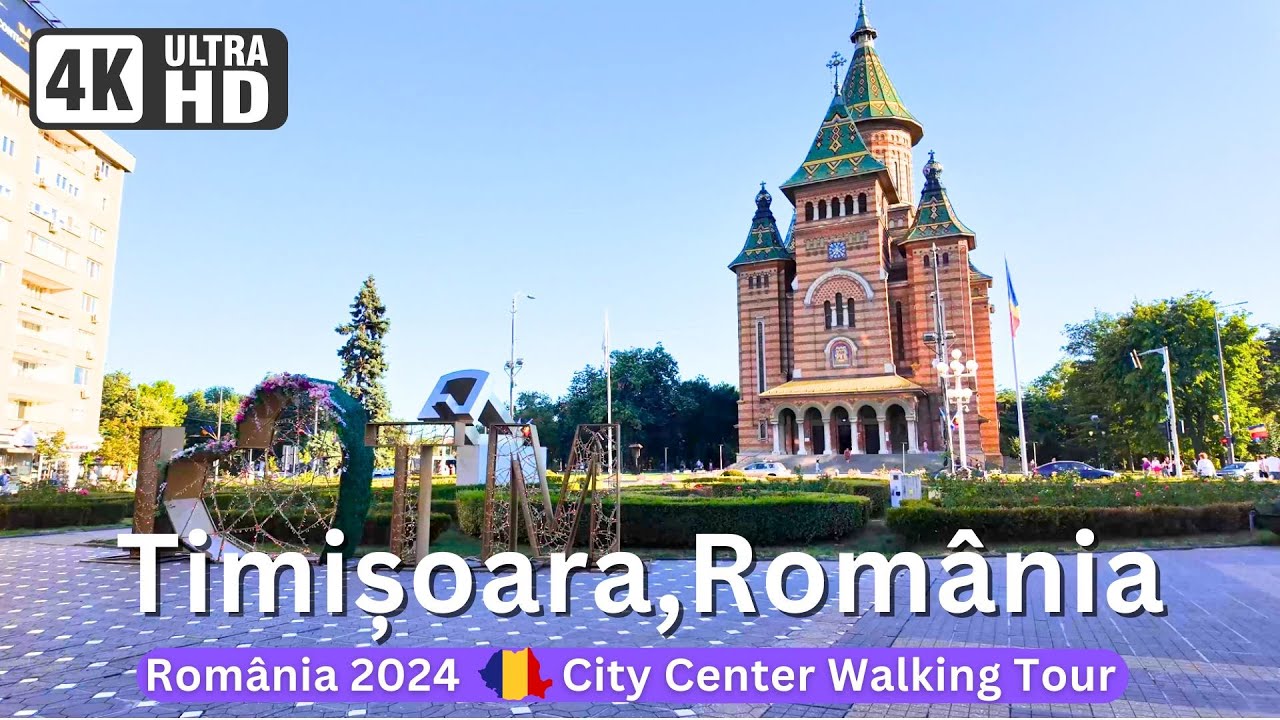 Timișoara, City Center Walking Tour - România Summer Time 4K | Streets Vibes 2024 | Walking Xavier