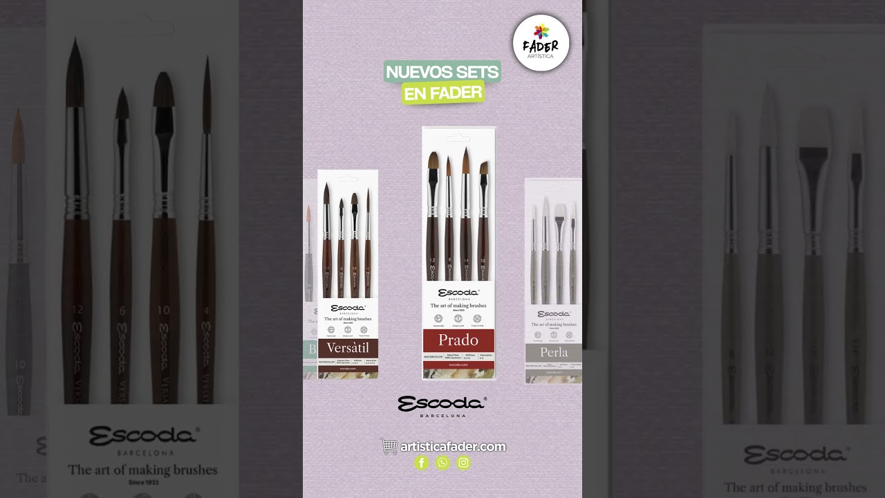 Librer&iacute;a Art&iacute;stica Fader #ArtisticaFader #BellasArtes #Acuarelas Pinceles Escoda