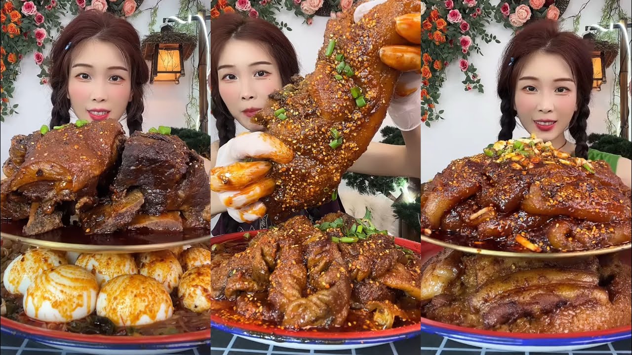 【ASMR】【MUKBANG】 DELICIOUS PORK BELLY 東坡肉 | EATING FOOD SHOW | CHINESE MUKBANG | 食べ | 吃播 LOVE EAT