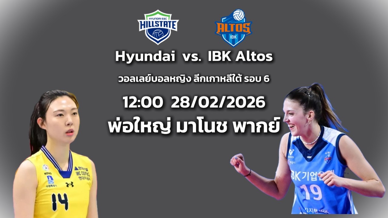Hyundai  vs.  IBK Altos | โคโว-วีลีก  รอบ 6 | ลีกเกาหลีใต้ |