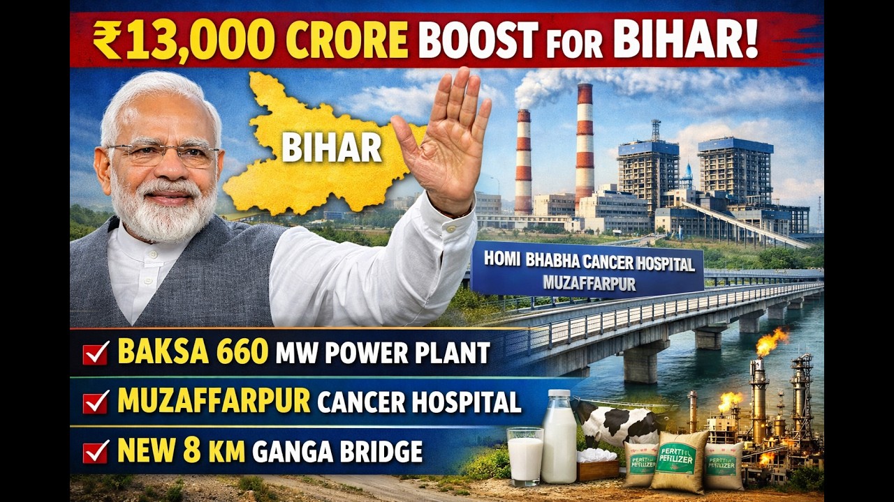 M Modi Unveils  Mega Projects in Bihar: Power, Health, Housing, Roads, and Railways Get Major Boost