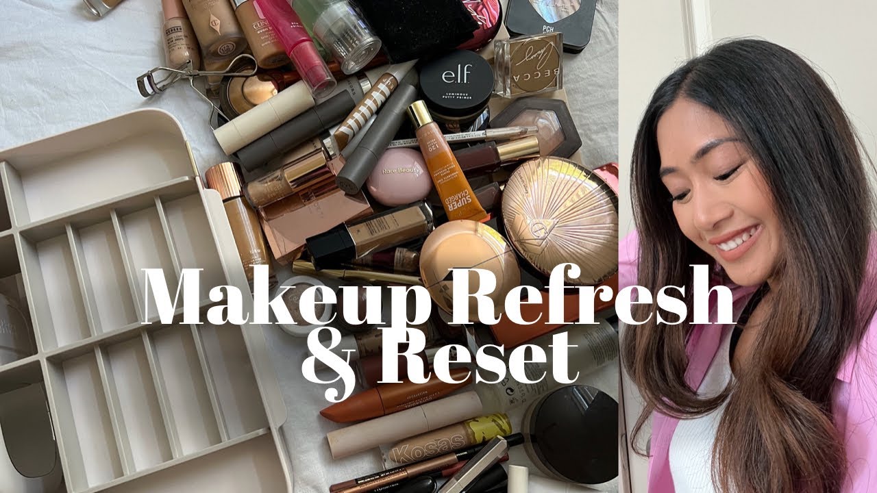 MAKEUP DECLUTTER | Minimal Makeup Collection | Joseph Joseph, The Container Store | Christina Joann