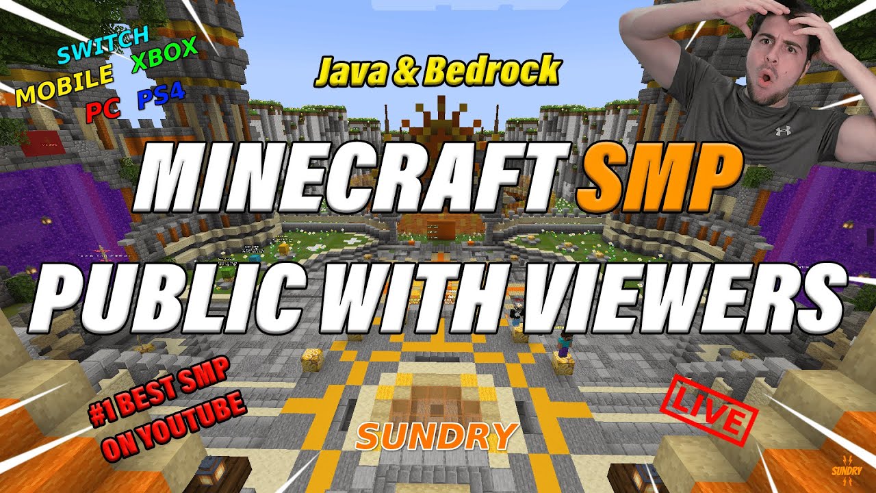 🔴24/7 Joinable Minecraft Server with Friends (PUBLIC) | 1.21 Bedrock Java Survival | !ip (ReRun)