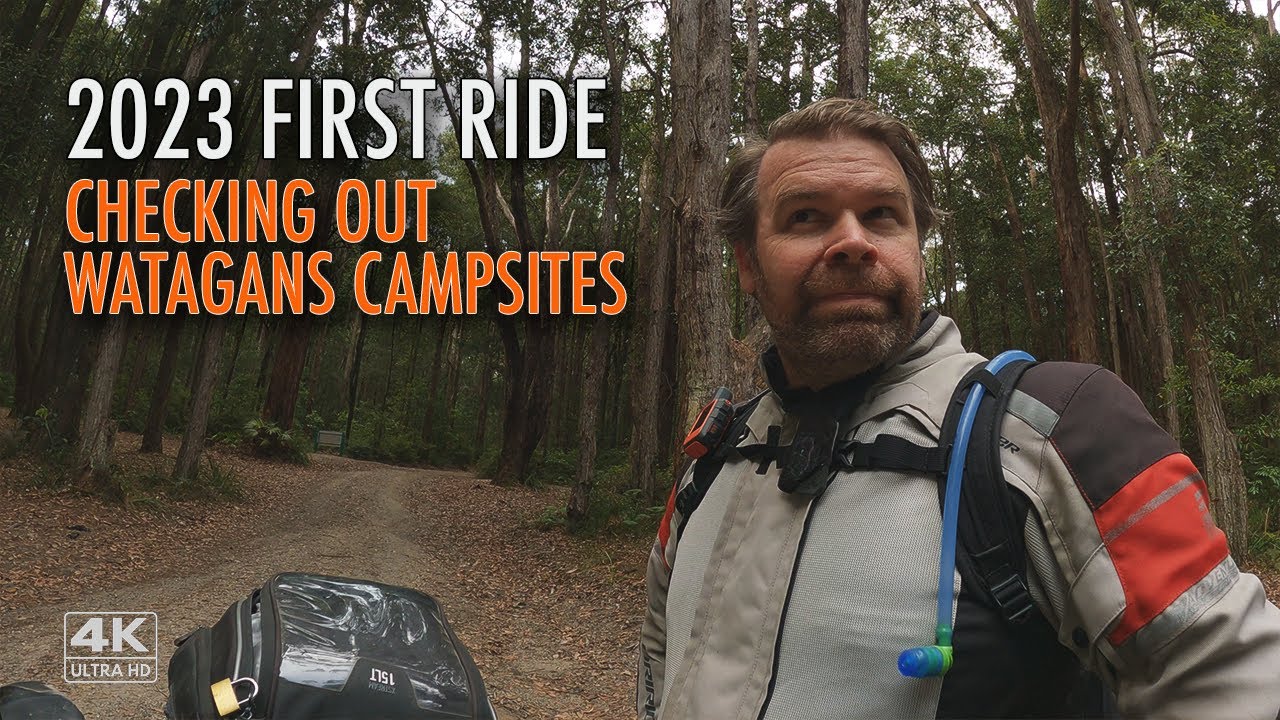 2023 First Ride - Camp in the Watagans or lake house? Adventure bike riding Australia