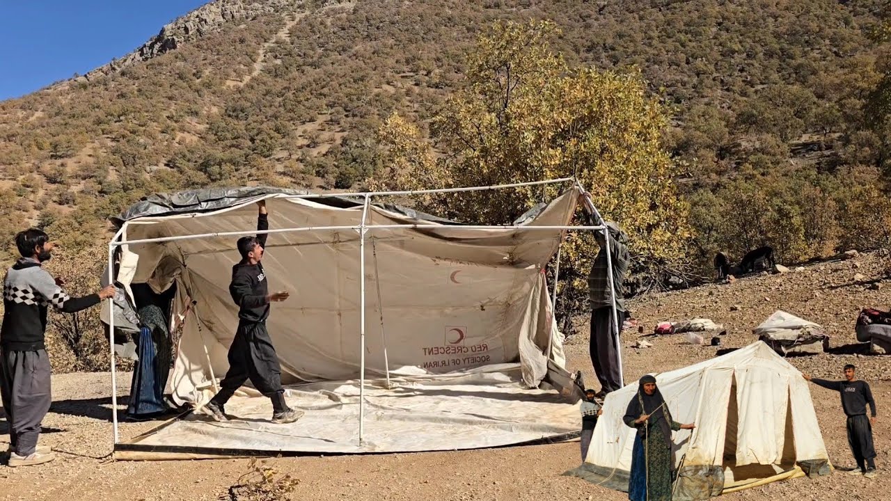 Real Nomadic Life in the Mountains | Tent Living & Traditional Cooking