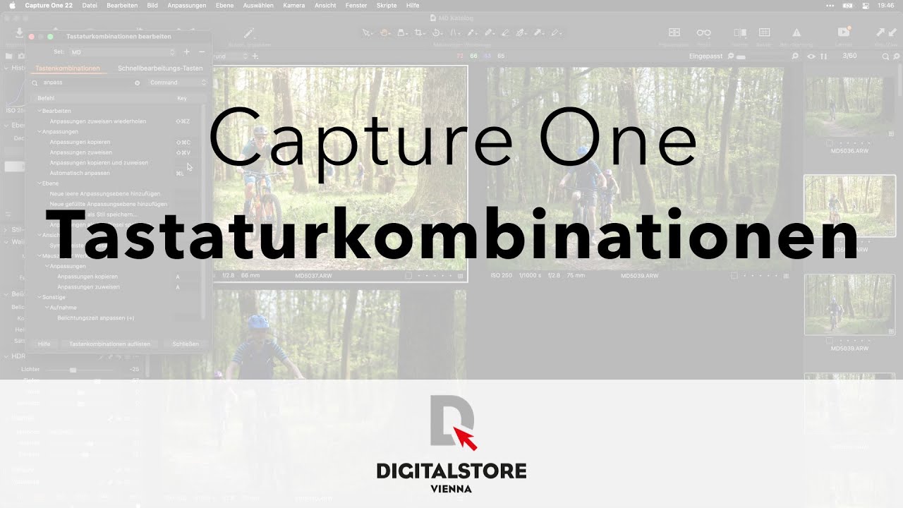 Capture One: Wie passt du die Tastaturkombinationen an? (Workflow + Shortcuts)