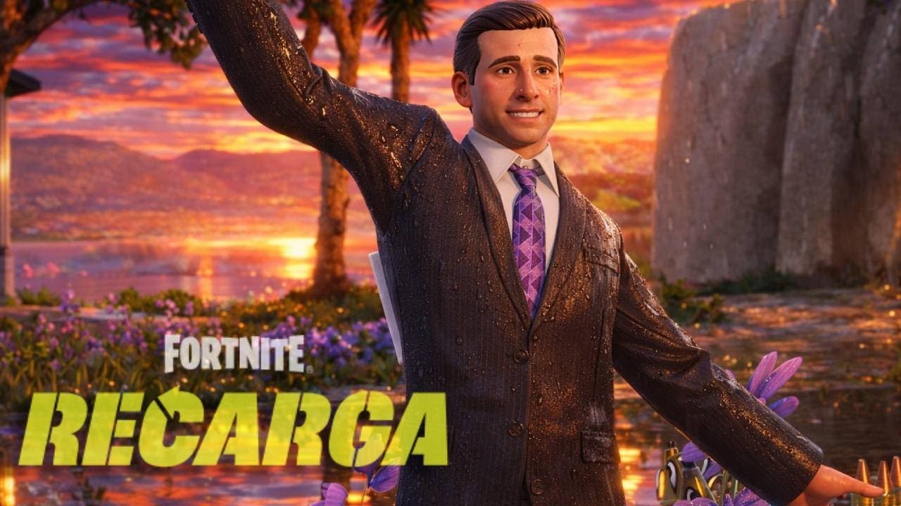 Fortnite recarga cero build clasificatoria con la skin de Michael Scott Gameplay sin comentario