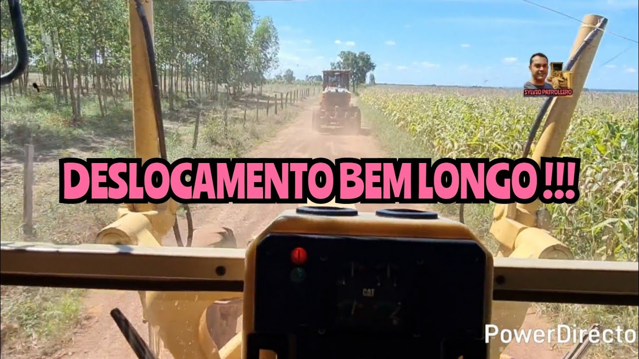 DESLOCAMENTO BEM LONGO / Motoniveladora caterpillar 120k grader niveleuse patrola operador