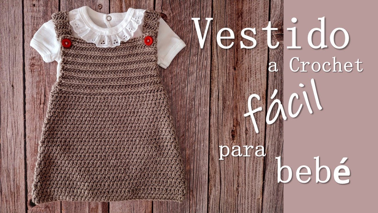 Vestido SÚPER FÁCIL a crochet para bebé ¡Paso a paso!