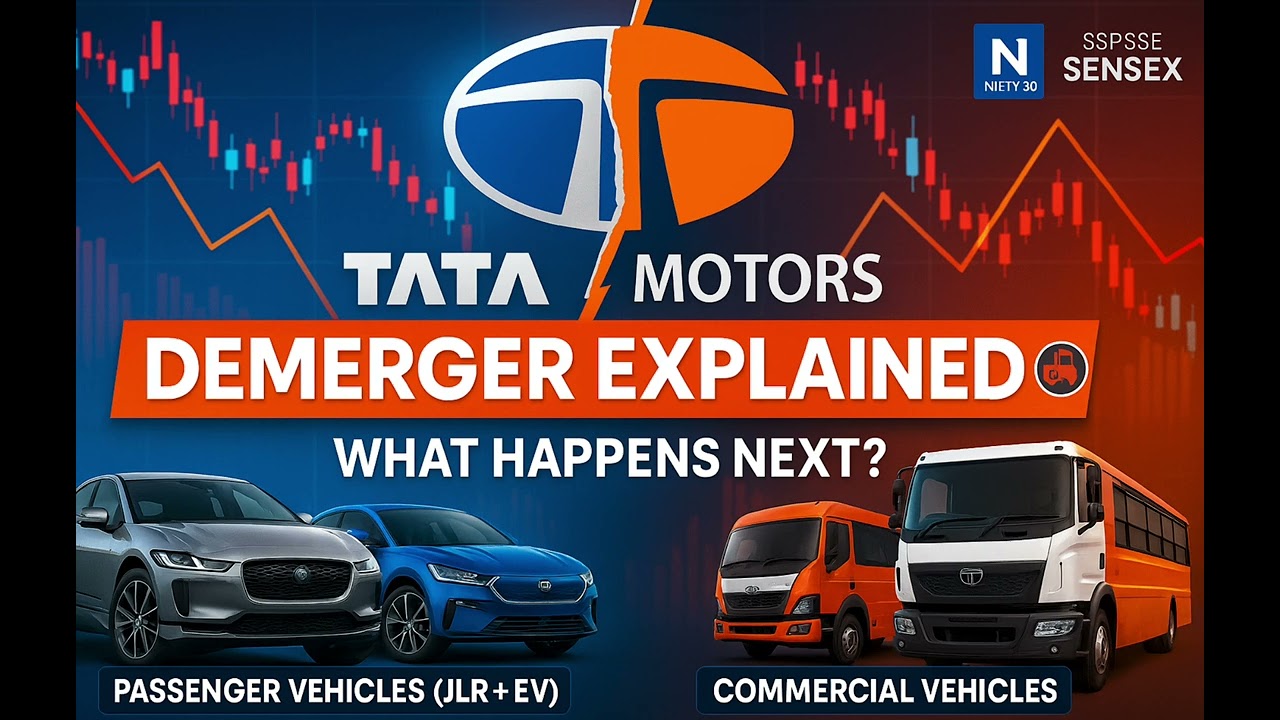 Tata Motors Demerger Explained 🚗 | Index Impact, Passive Funds, Shareholders & Listing Price