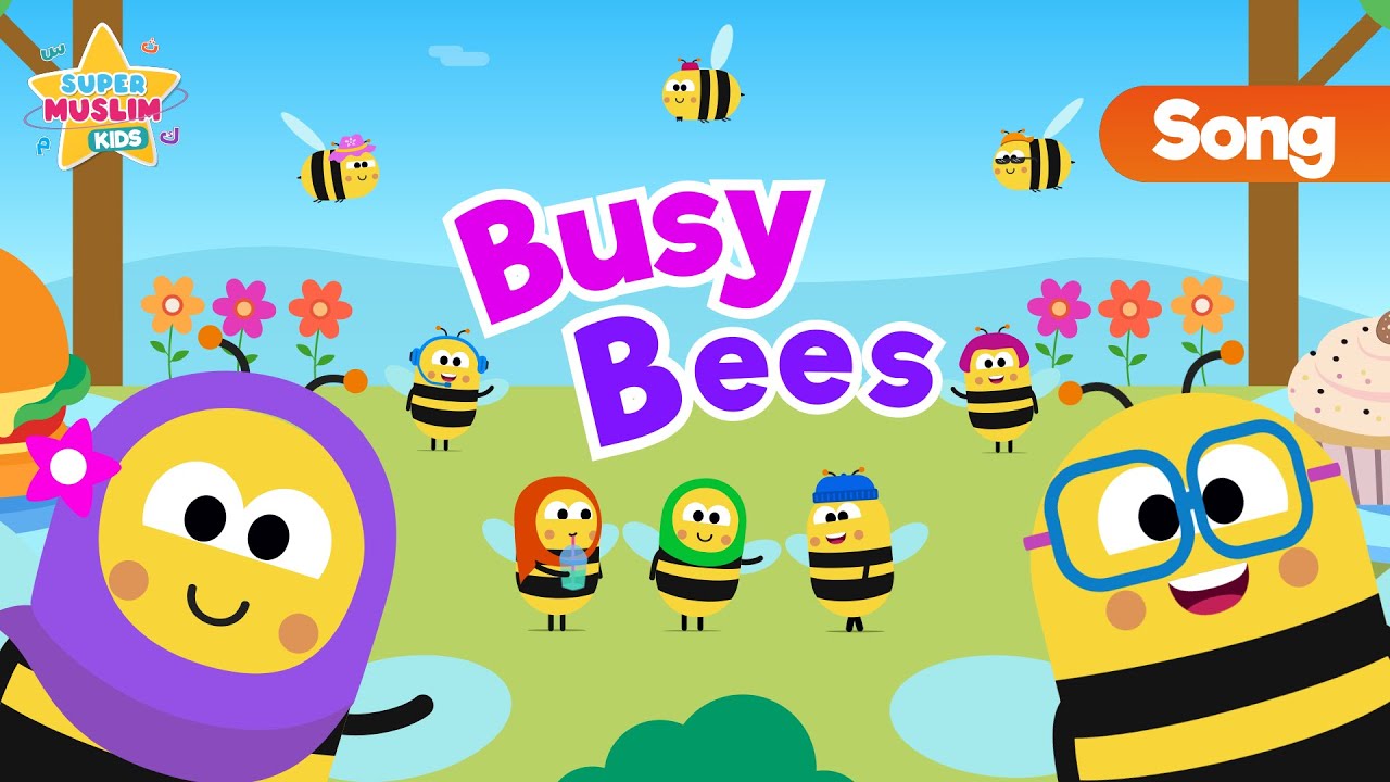 Busy Bees Counting Song - Kids (Nasheed) - Vocals Only - Muslim Version - @supermuslimkids