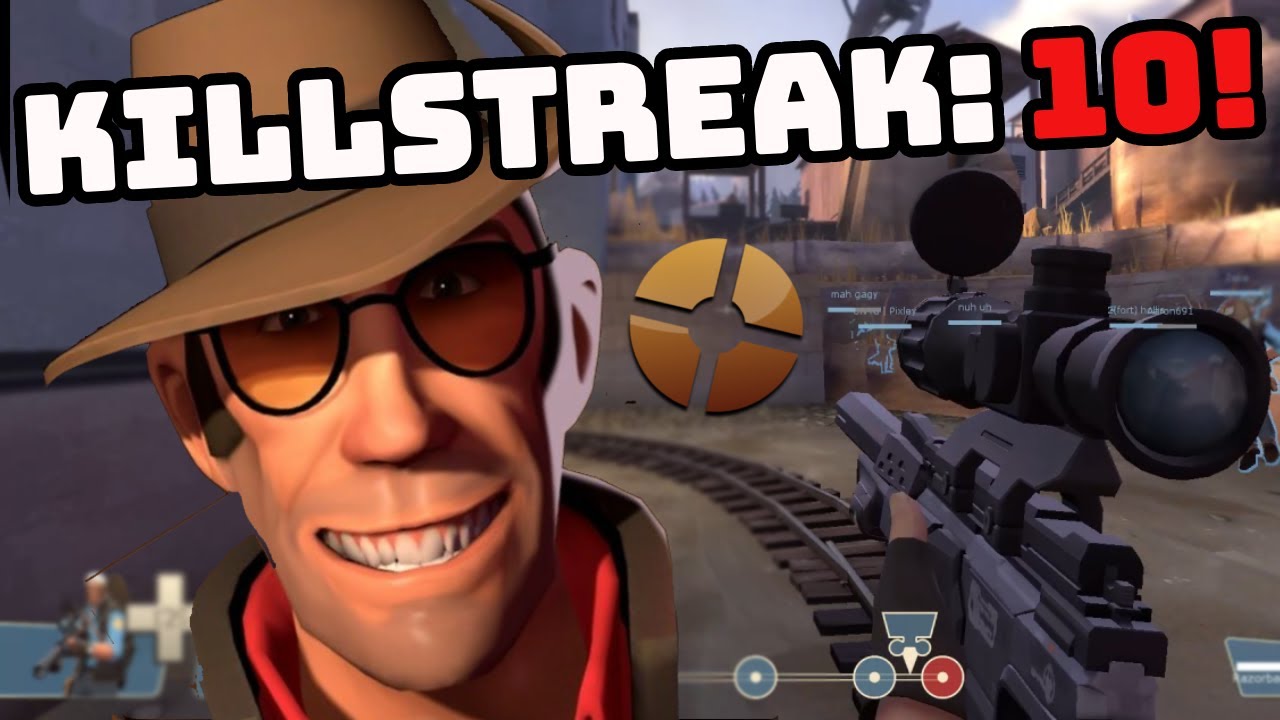 10 Sniper killstreak in TF2! (#1)