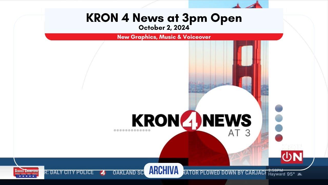 KRON 4 News at 3pm Open - New Graphics, Music & Voiceover | October 2, 2024