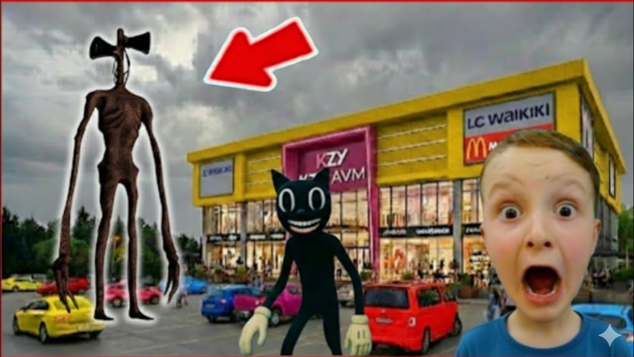 ​CARTOON CAT VE SİREN HEAD AVMDE !! KUZEY OTOPARKTA BASKIN !!SESSİZCE GELDİ