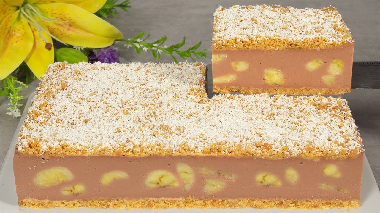 Взбейте сгущенку с бананом! Знаменитый торт, который сводит мир с ума! Нет духовки!